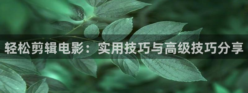 四川南瓜：轻松剪辑电影：实用技巧与高级技巧分享